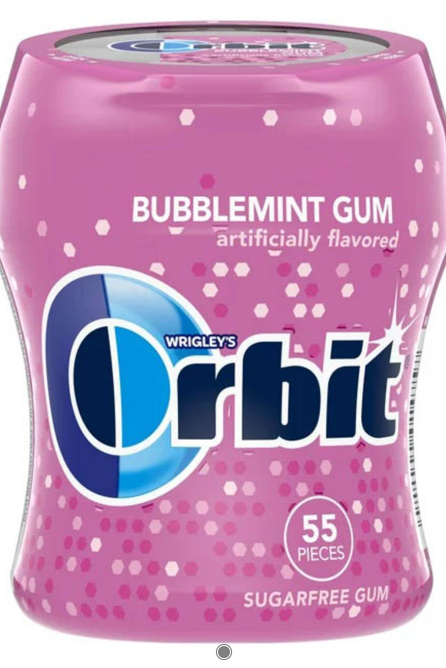 ORBIT BOTTLE BUBBLEMINT 4-55PC
